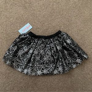 Cat & Jack Halloween spiderweb skirt